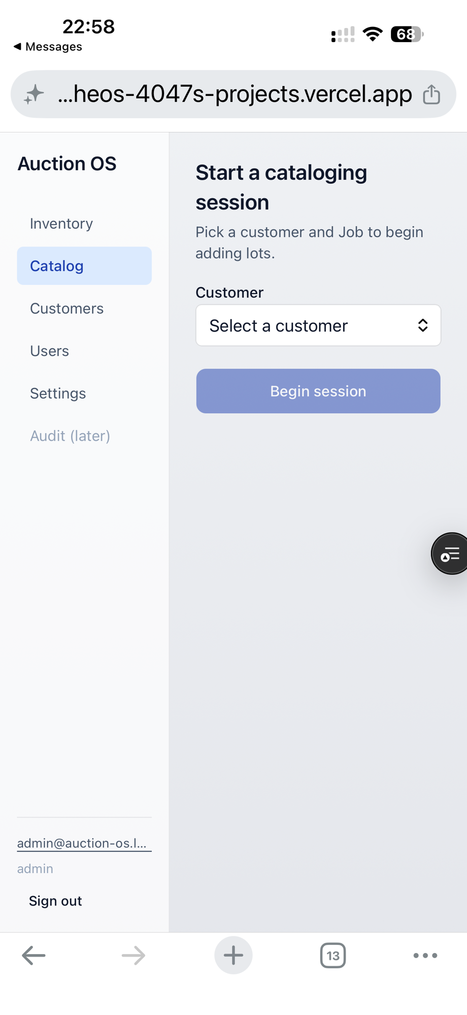 Customer and job picker