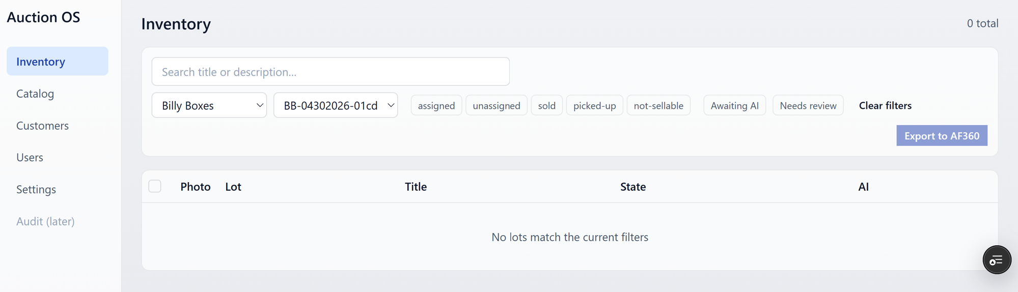 Empty results